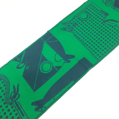 Hermes Scarf Camaille Cashmere Green — view 3
