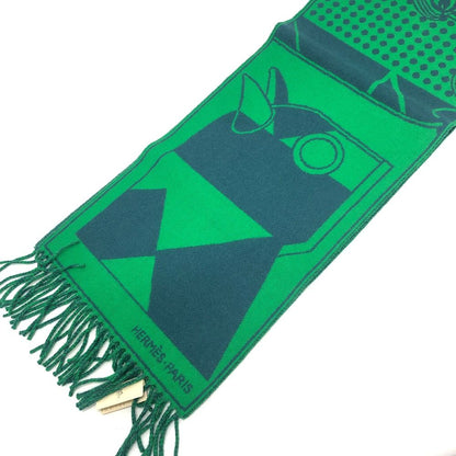 Hermes Scarf Camaille Cashmere Green — view 2