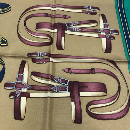 Hermes Scarf Carre 90 Ettres Equestres Silk Multicolor — view 8