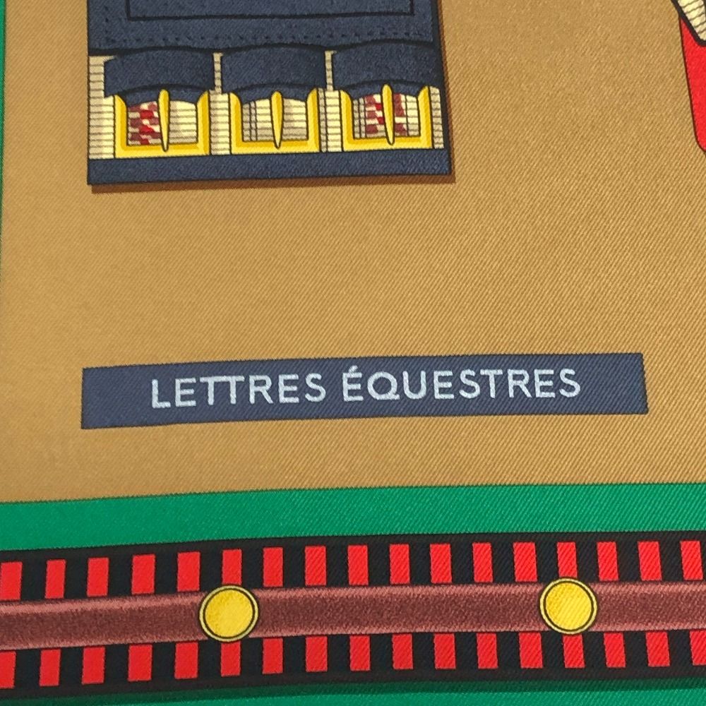 Hermes Scarf Carre 90 Ettres Equestres Silk Multicolor — view 3
