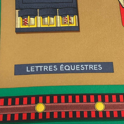 Hermes Scarf Carre 90 Ettres Equestres Silk Multicolor — view 3