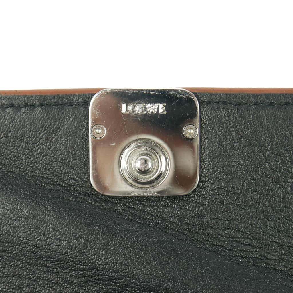 Loewe Anagram Vertical Wallet Trifold Black — view 7