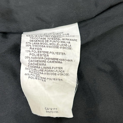 Max Mara S Ivory Black Wool Cashmere Blend Long Cardigan — view 6