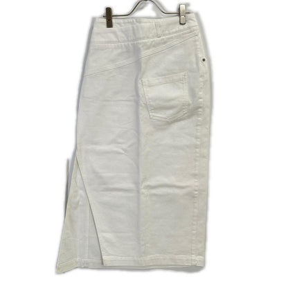 Loewe White Rolled Denim Skirt Deconstructed Denim 34 — view 2