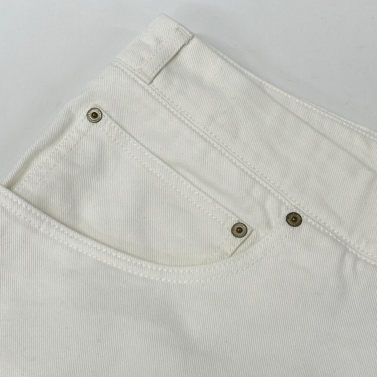 Loewe White Rolled Denim Skirt Deconstructed Denim 34 — view 6