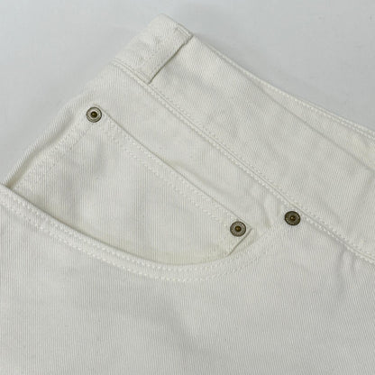 Loewe White Rolled Denim Skirt Deconstructed Denim 34 — view 6