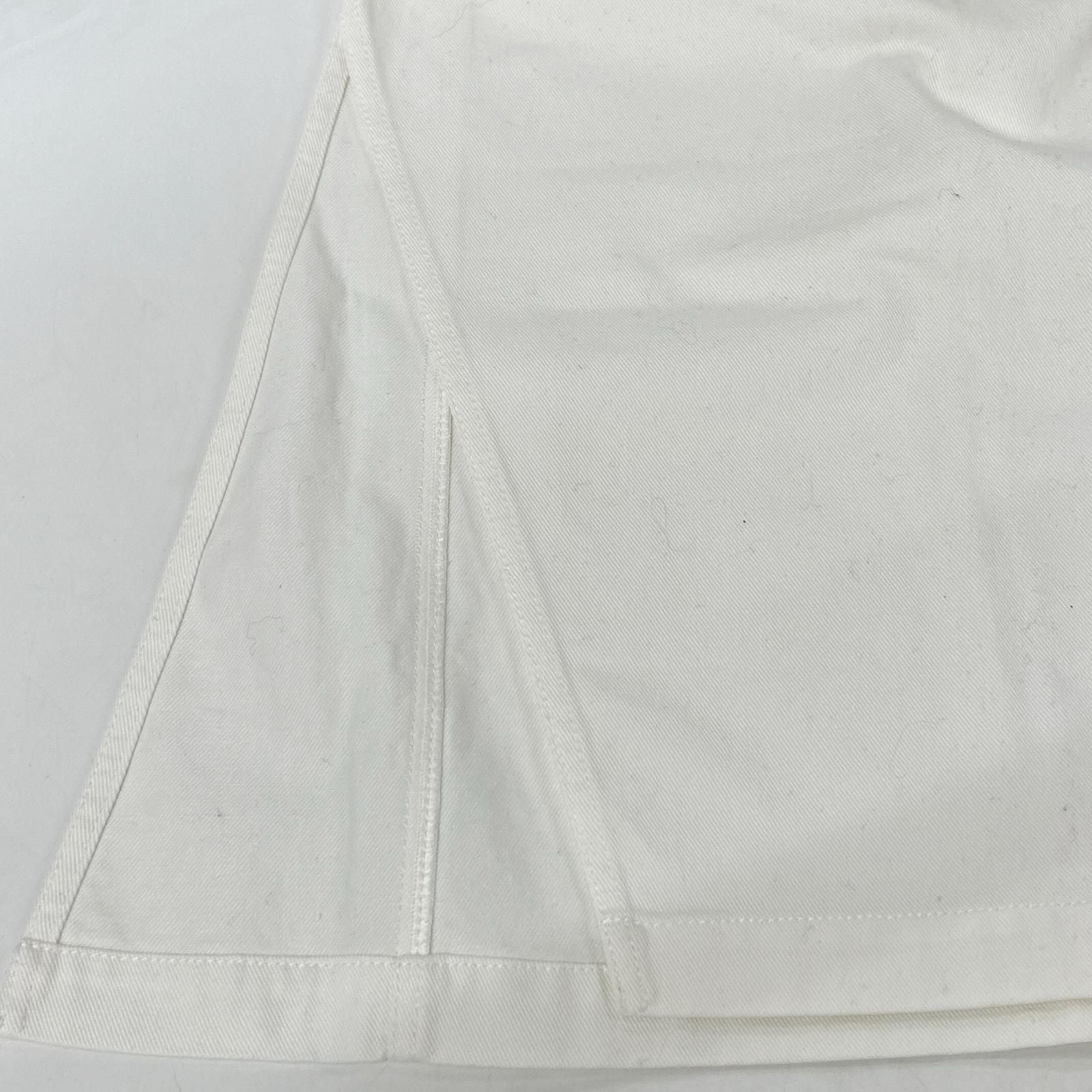 Loewe White Rolled Denim Skirt Deconstructed Denim 34 — view 7