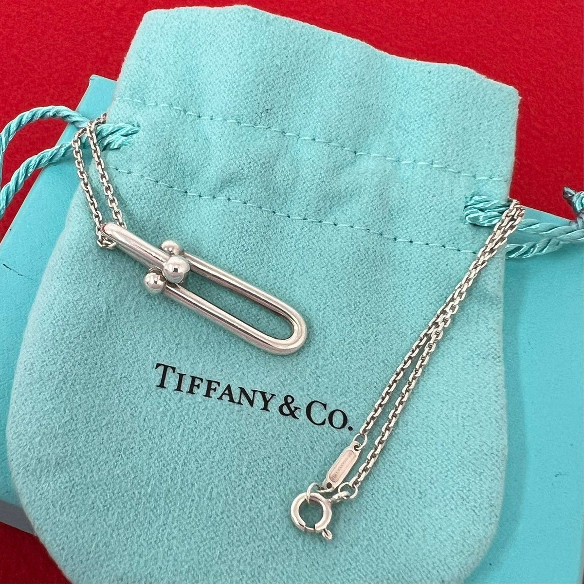Tiffany & Co HardWear Link Necklace 925 Sterling Silver Pendant