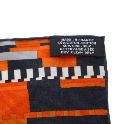 Hermes Carre 100 Glitch Scarf All Over Silk Orange Black Gray — view 3