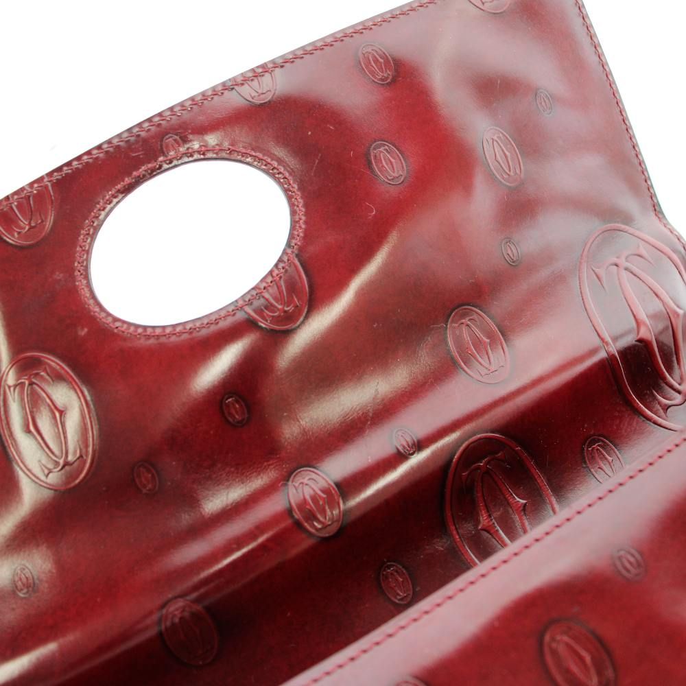 Cartier Happy Birthday Handbag Leather Bordeaux an OH — view 7