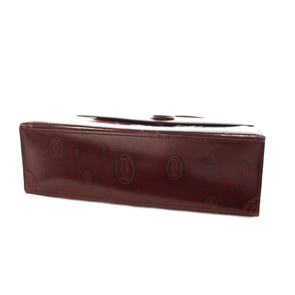 Cartier Happy Birthday Handbag Leather Bordeaux an OH — view 5