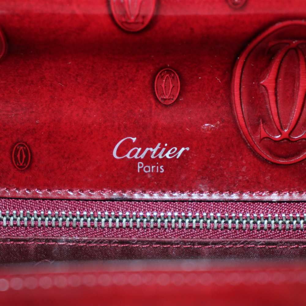 Cartier Happy Birthday Handbag Leather Bordeaux an OH — view 3