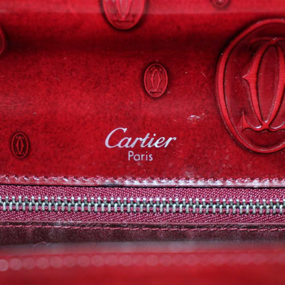 Cartier Happy Birthday Handbag Leather Bordeaux an OH — view 3