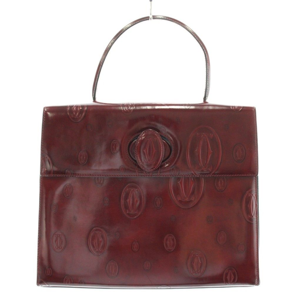 Cartier Happy Birthday Handbag Leather Bordeaux an OH