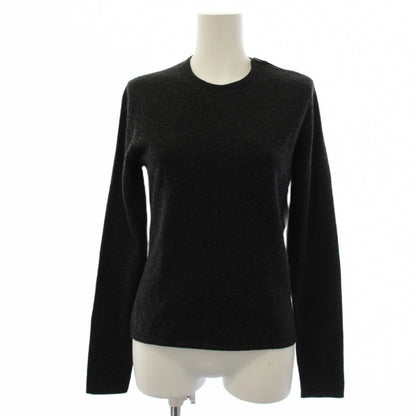 Hermes Knit Sweater Cashmere Lightweight Long Sleeve SM Gray HN