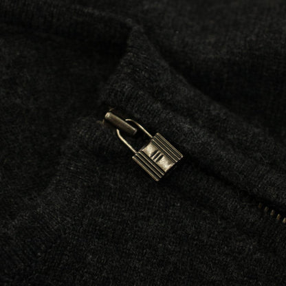Hermes Knit Sweater Cashmere Lightweight Long Sleeve SM Gray HN — view 5
