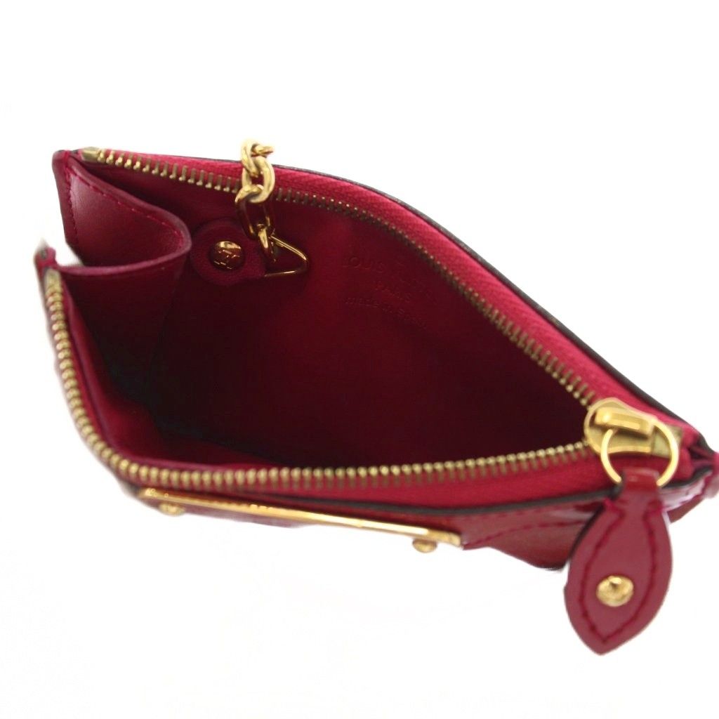 Louis Vuitton Pochette Cles NM Vernis Coin Purse Pink TK 33 ES — view 4
