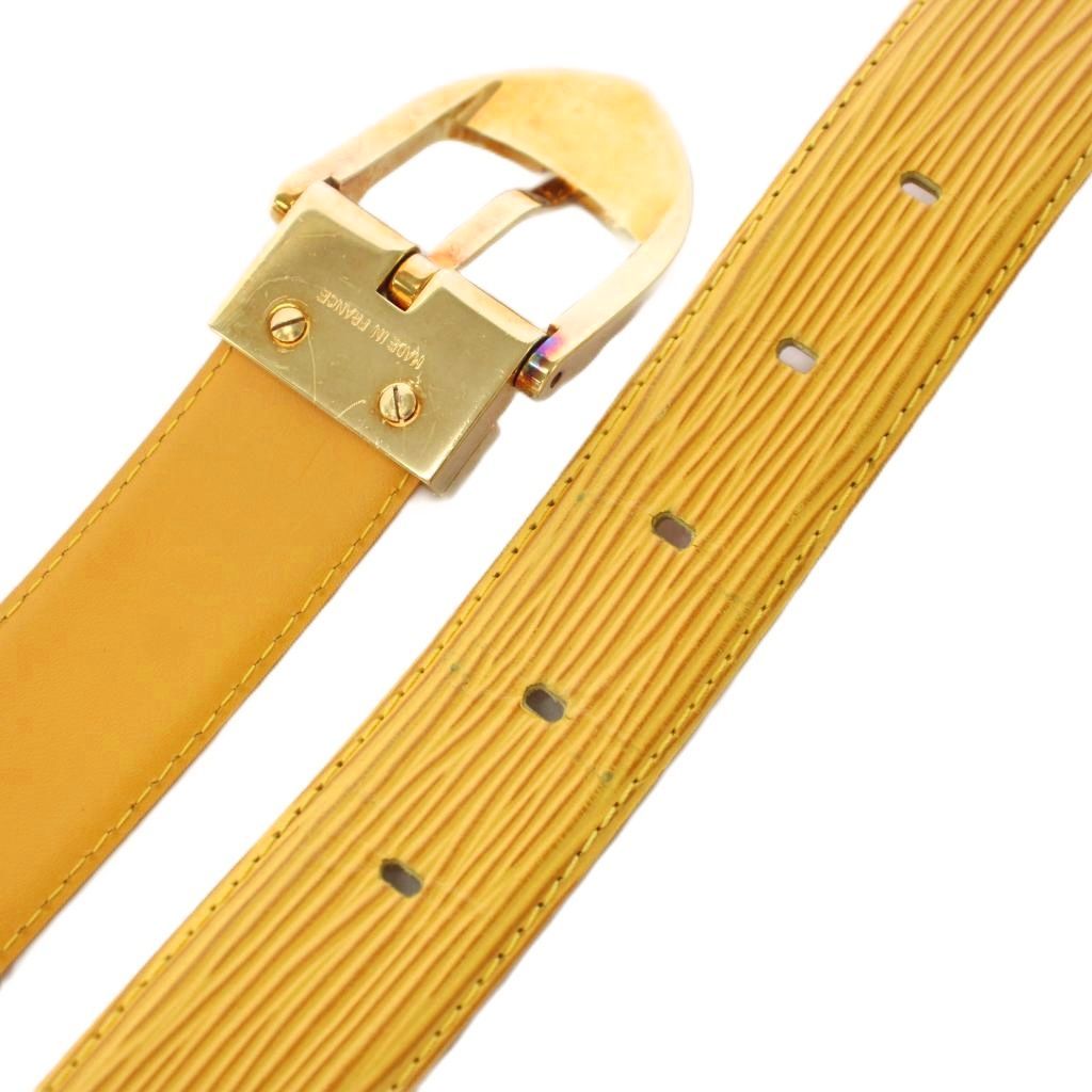 Louis Vuitton Epi Ceinture Plain Belt 110 44 Yellow TK — view 5