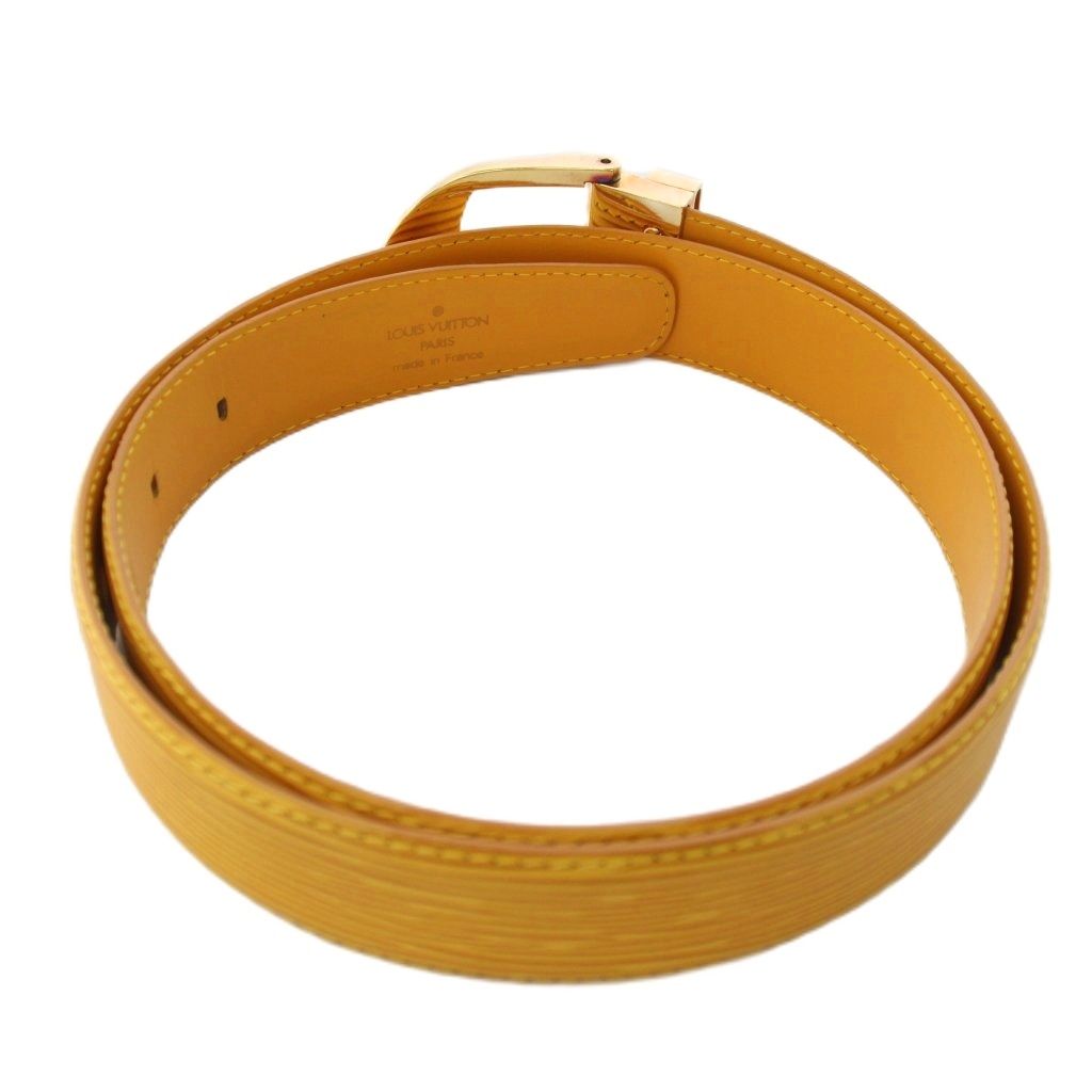 Louis Vuitton Epi Ceinture Plain Belt 110 44 Yellow TK — view 3