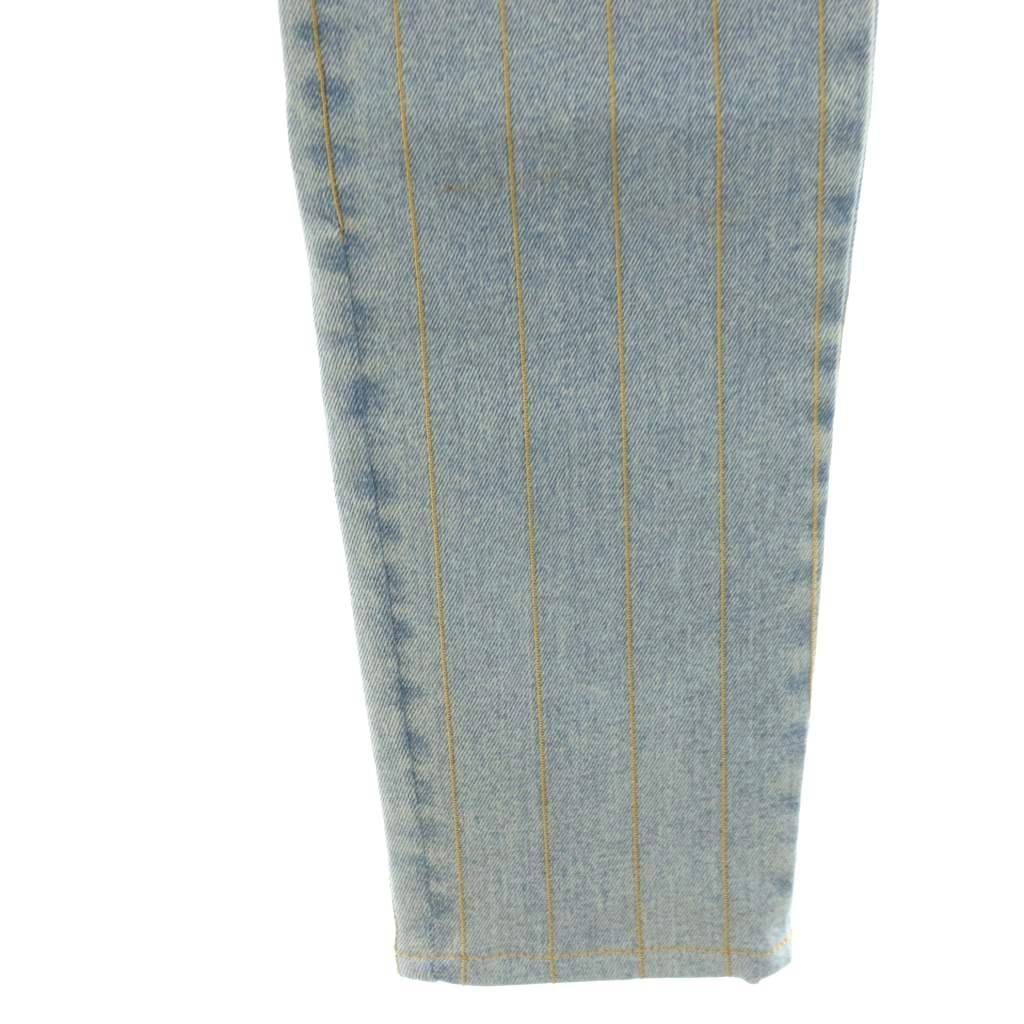 Chanel Coco Button Chain Denim Pants Jeans Zipper Fly 36 Light Blue — view 4