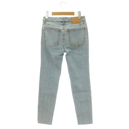 Chanel Coco Button Chain Denim Pants Jeans Zipper Fly 36 Light Blue — view 2