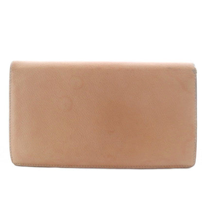 Chanel Vintage Wallet Bifold Coco Button Leather Beige — view 2