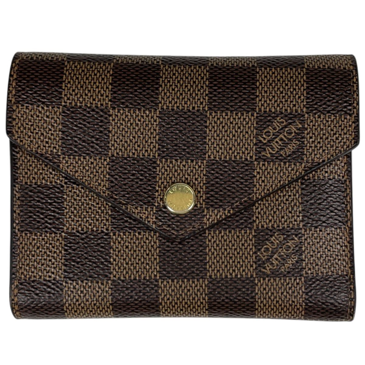 Louis Vuitton Portefeuille Victorine Trifold Wallet Damier Brown