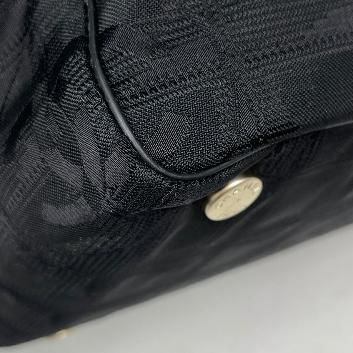Chanel New Travel Line Tote MM CC Logo Nylon Jacquard Black — view 3