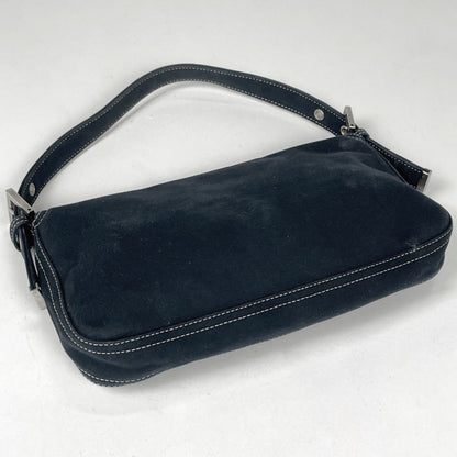 Fendi Zucca Logo Mamma Baguette Shoulder Bag Canvas Navy — view 2