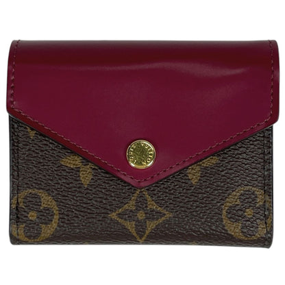 Louis Vuitton Portefeuille Zoe Trifold Wallet Monogram Brown Fuchsia