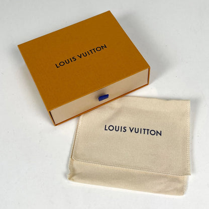 Louis Vuitton Card Holder Romy Case Coin Monogram Blue Frost Brown — view 6