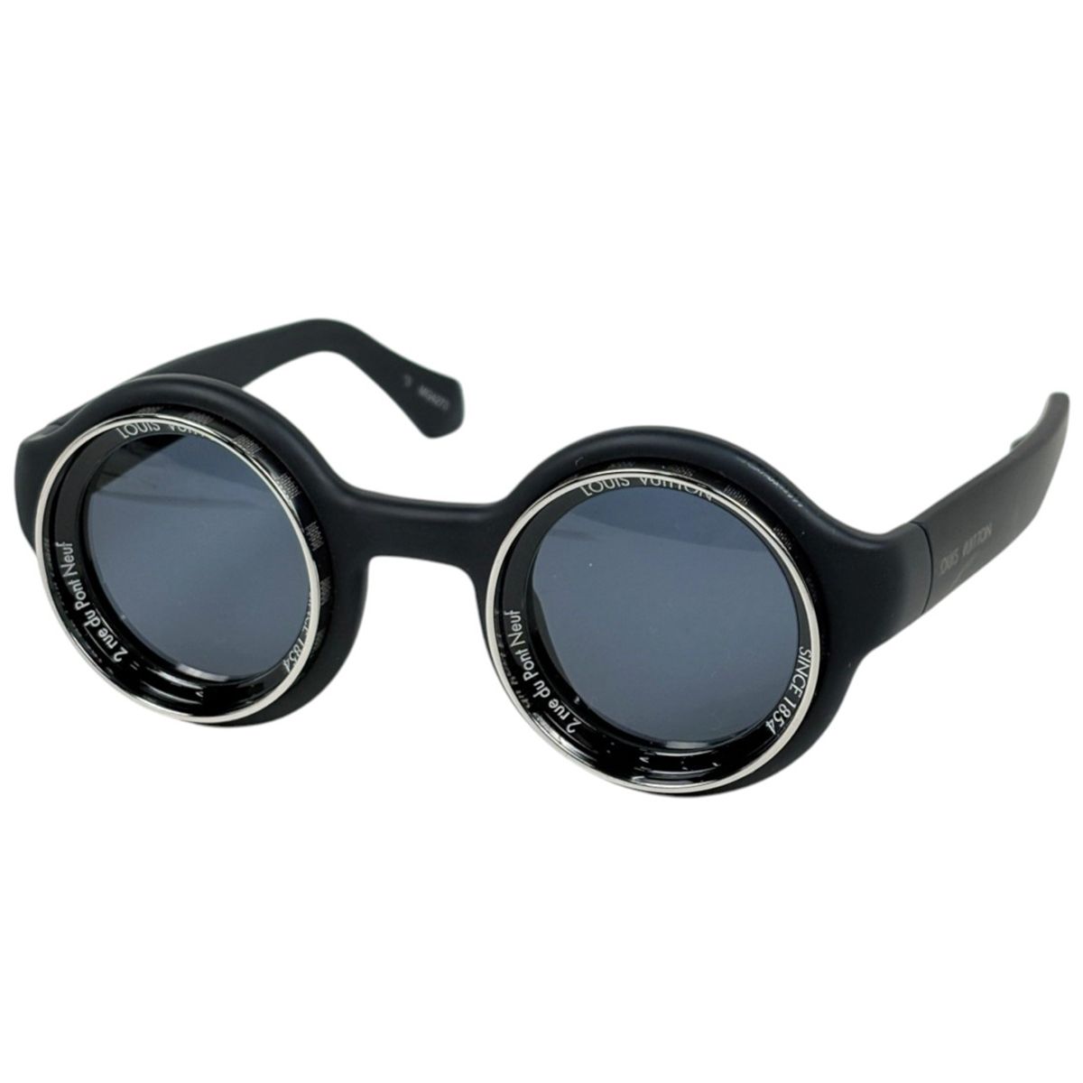 Louis Vuitton LV Supervision Round Sunglasses Acetate Black Eyewear