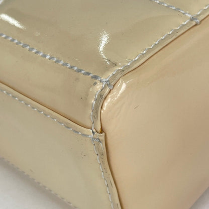 Chanel Handbag CC Logo Choedge Coat Enamel Patent Leather Beige — view 3