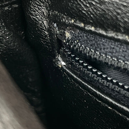 Chanel Shoulder Bag Triple CC Logo Fringe Leather Black — view 6