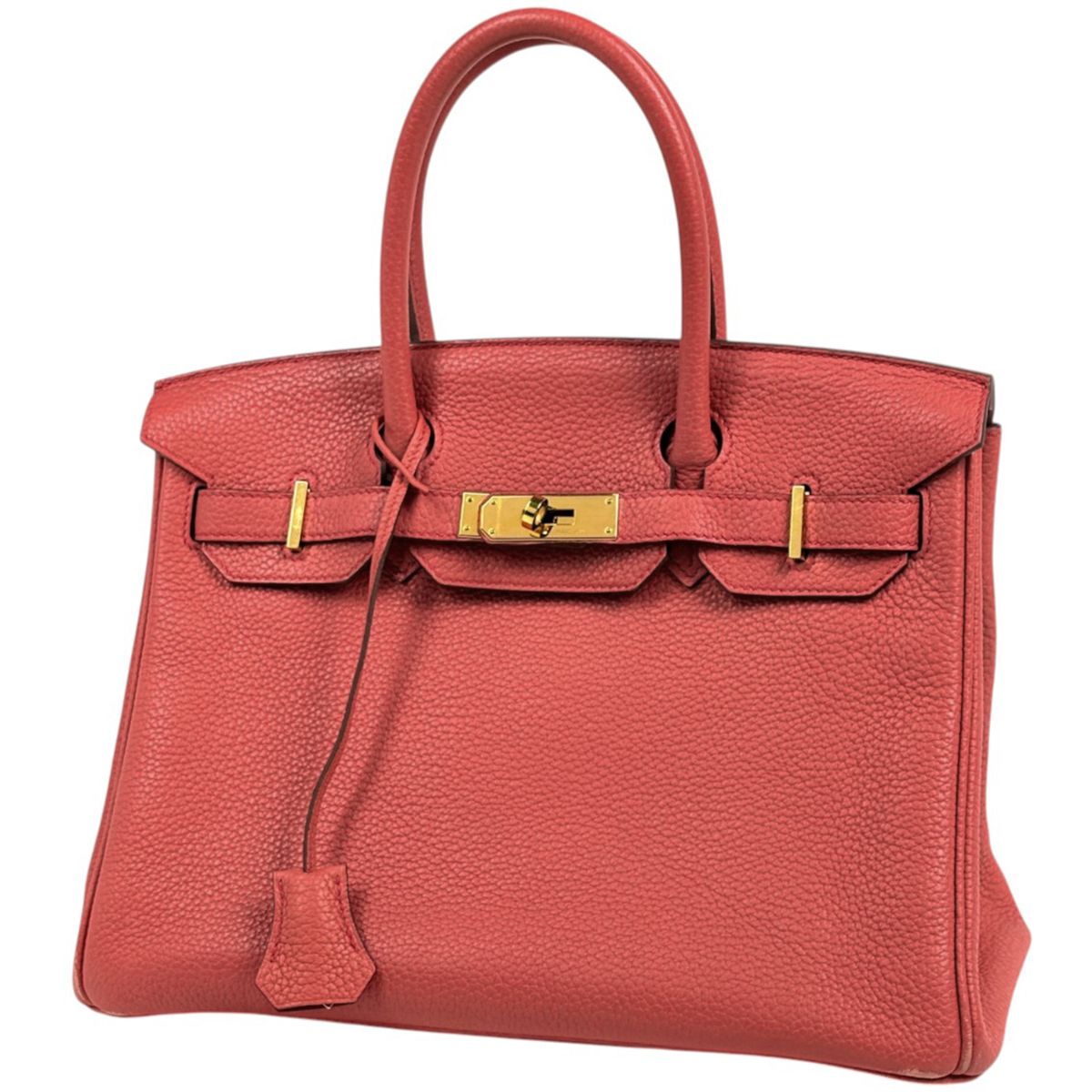 Hermes Birkin 30 Handbag Taurillon Clemence Bougainvillea
