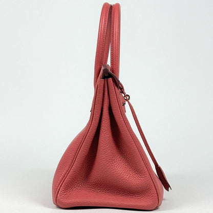 Hermes Birkin 30 Handbag Taurillon Clemence Bougainvillea — view 4