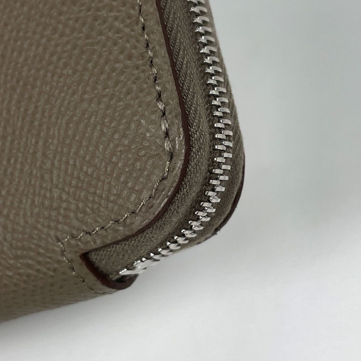 Hermes Azap Long Silk in Wallet Veau Etoupe — view 3