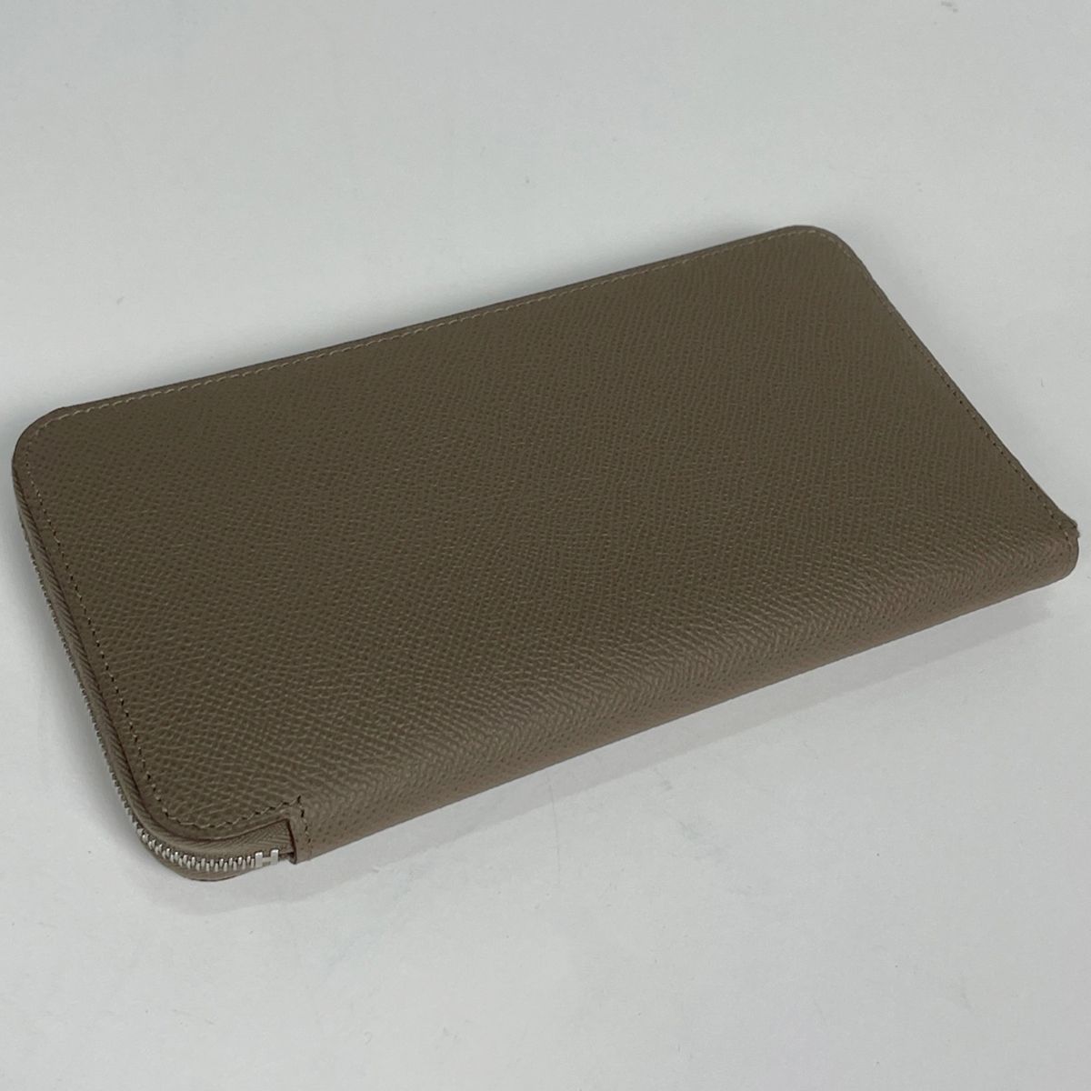 Hermes Azap Long Silk in Wallet Veau Etoupe — view 2