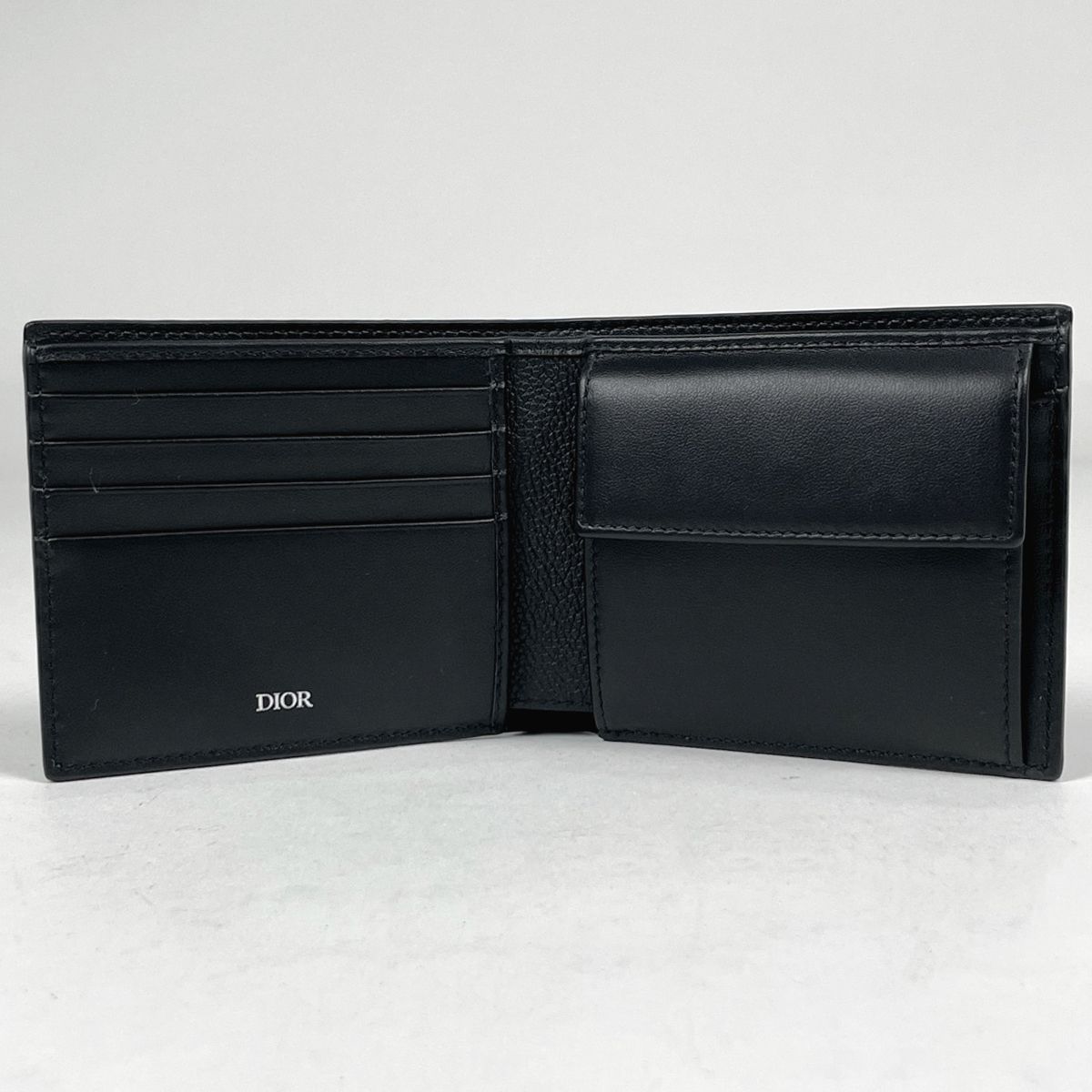 Dior Wallet Bifold Gravity Leather Black — view 7