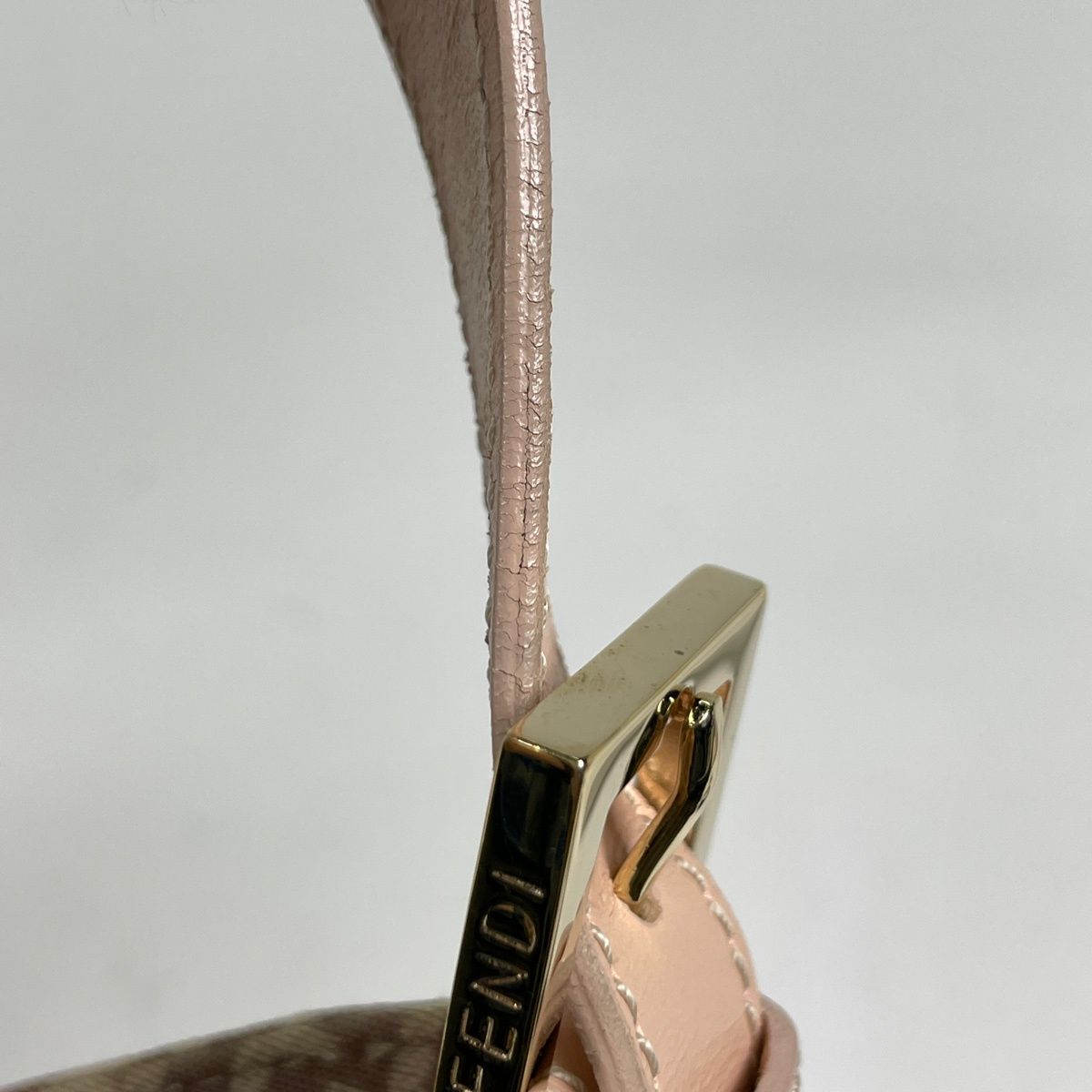 Fendi Shoulder Bag Zucchino Pattern Canvas Pink — view 5