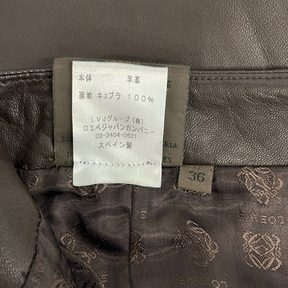 Loewe Long Skirt 36 S Dark Brown Leather — view 4