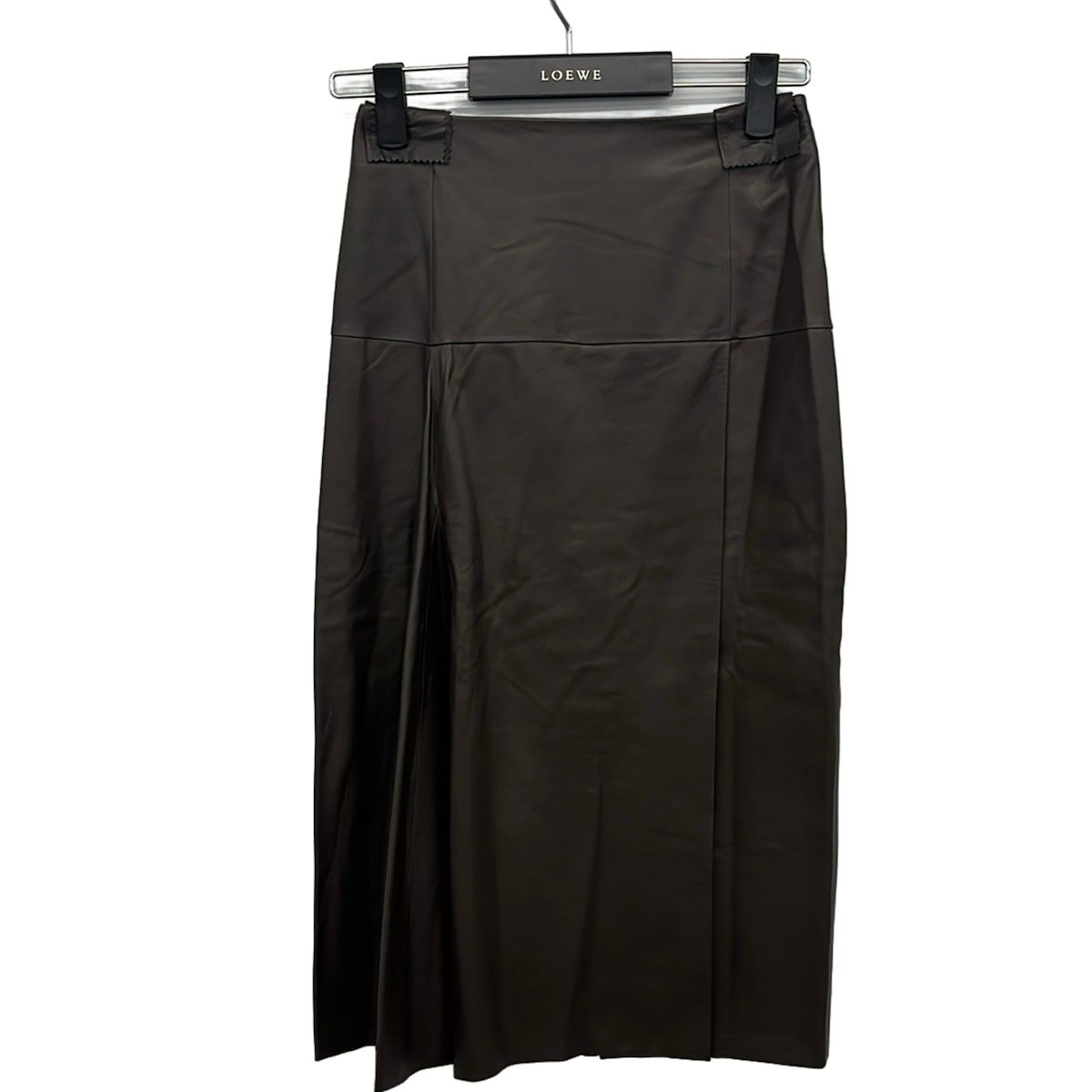 Loewe Long Skirt 36 S Dark Brown Leather