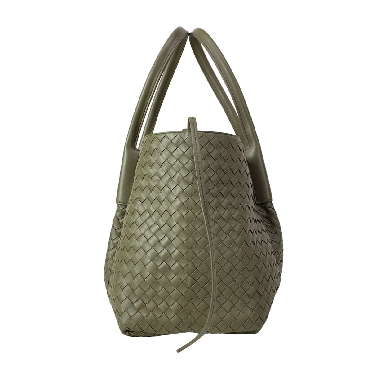 Bottega Veneta Tote Bag Large Pinacoteca Khaki Plaid Reversible Leather — view 4