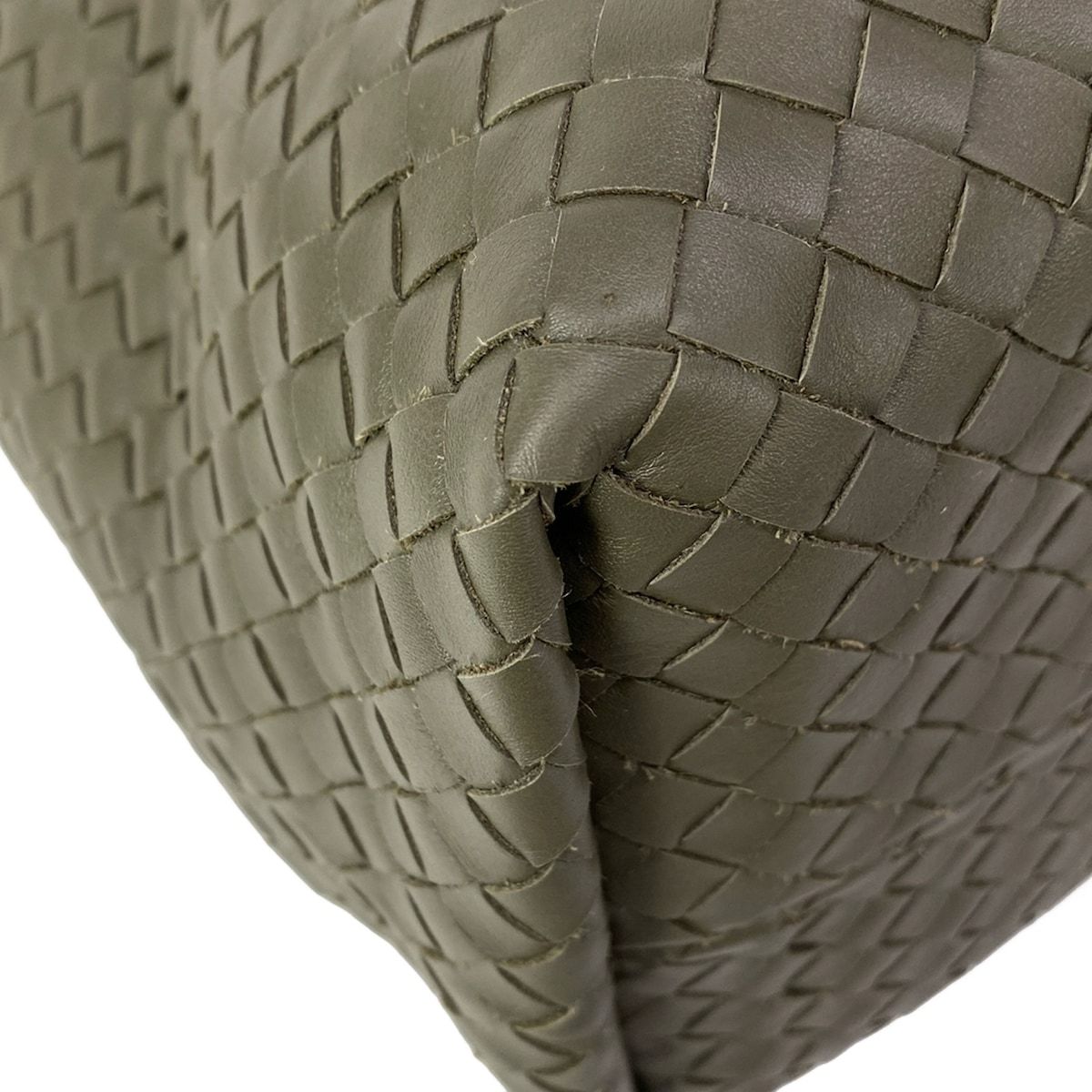 Bottega Veneta Tote Bag Large Pinacoteca Khaki Plaid Reversible Leather — view 6