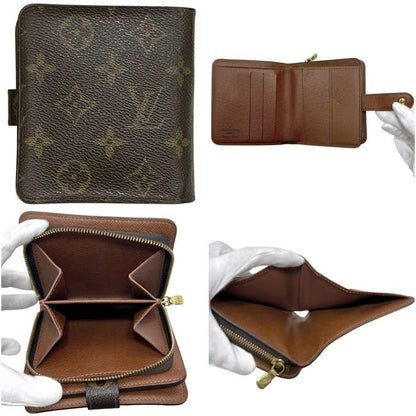 Louis Vuitton Bi Foldwallet L Letter Zipper Compact Zip Monogram Canvas Brown — view 2