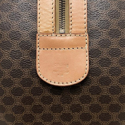 Celine Bostonline Boston Bag Mcadam Leather Brown — view 5