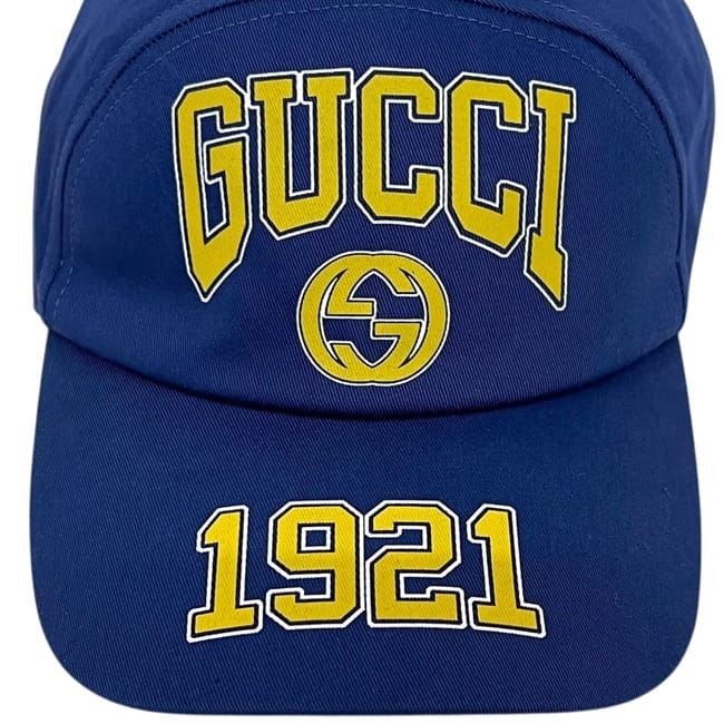 Gucci Cap Baseball Cap Interlocking Canvas Blue — view 5