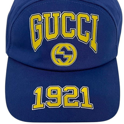 Gucci Cap Baseball Cap Interlocking Canvas Blue — view 5