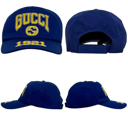 Gucci Cap Baseball Cap Interlocking Canvas Blue — view 2
