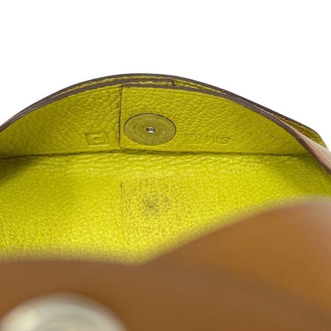 Hermes Leather Box Calf Chevre Brown Yellow — view 5